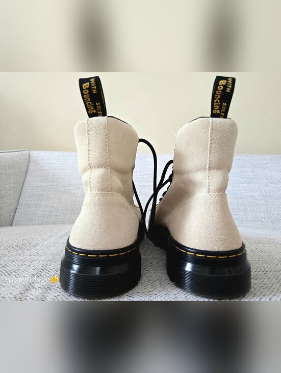 NWOB Dr.MARTENS Combs Off White Suede Lace-Up Boots Size: 11 main image 11
